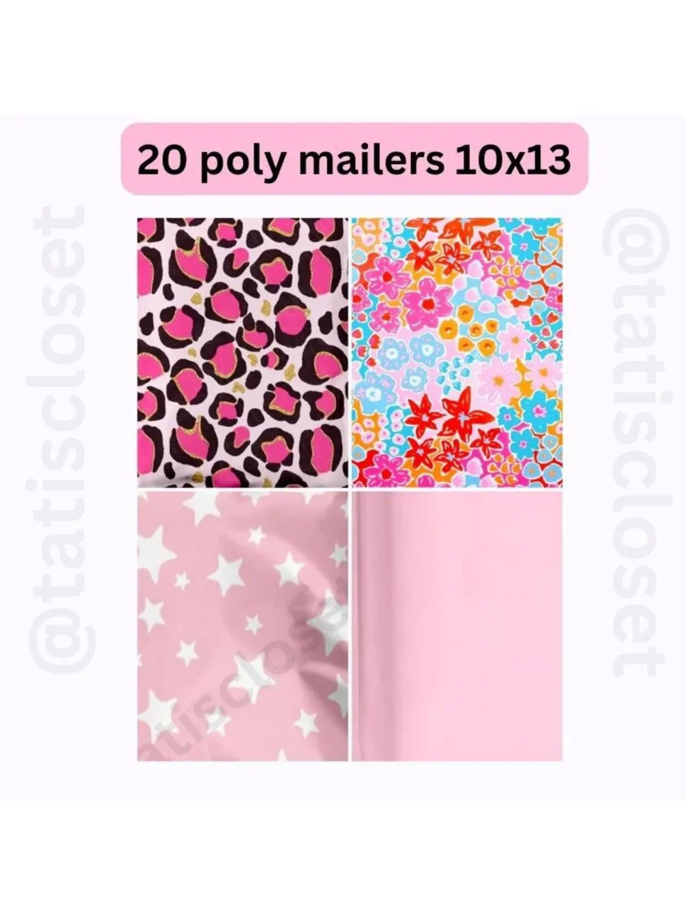 20 Assorted Print Poly Mailers size 10x13